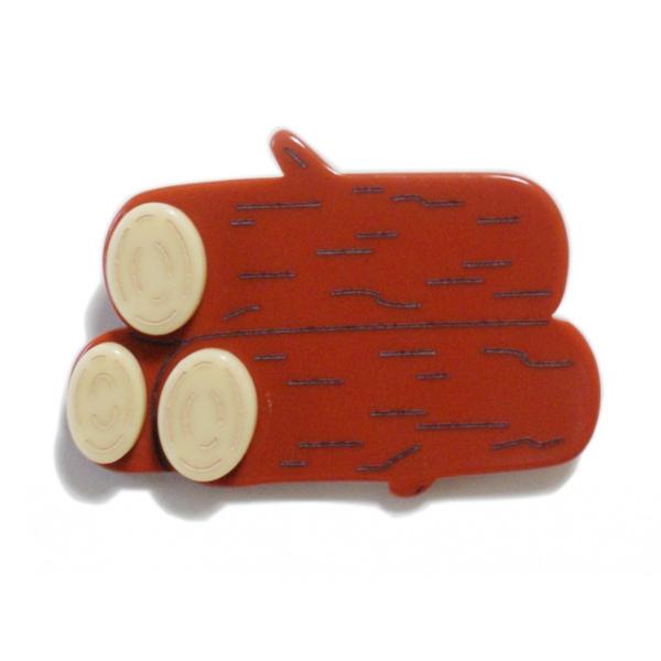 丸太ブローチ　ブローチ　アクセサリー　木　