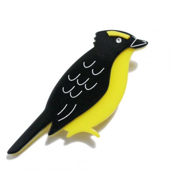 キビタキブローチ