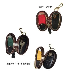 レザー キーケース シューズ 牛革 本革 靴 ...の詳細画像3