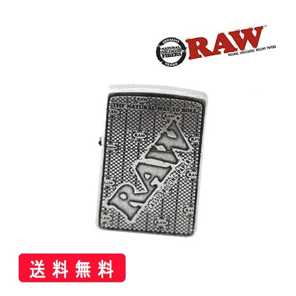 RAW 正規品  Zippo ウォーターマークメタル ライター ジッポー オイル 喫煙具 手巻きたば...