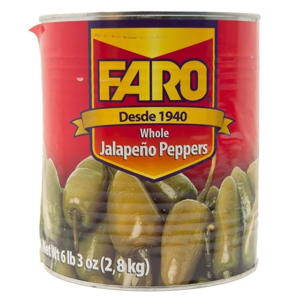 【ケース直送】【代金引換不可】FARO ホールハラペーニョ缶 ケース販売 2800g×6