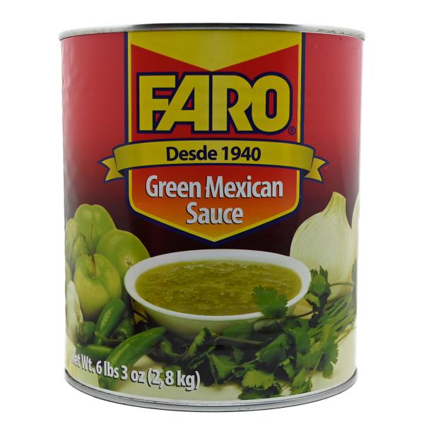 【ケース直送】【代金引換不可】FARO グリーンメキシカンソース缶 ケース販売 2800g×6