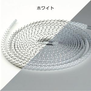 靴紐 反射 おしゃれ 平紐 リフレクター 光る...の詳細画像3