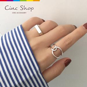 リング 指輪 レディース ノットリング クロス ボリューム 大ぶり 大きめ シルバー シンプル フリーサイズ かわいい きれいめ