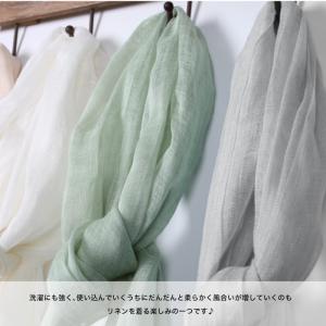 ストール リネン 大判 レディース くすみカラ...の詳細画像4