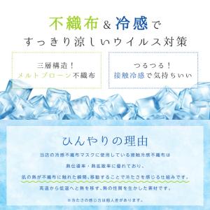 マスク 夏用 冷感 不織布 冷感マスク 不織布...の詳細画像1