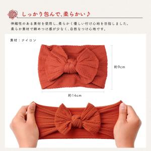 ヘアバンド ベビー リボン ビッグリボン ヘッ...の詳細画像2