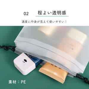 ビニール 巾着袋 旅行用 ポーチ 温泉バッグ ...の詳細画像2