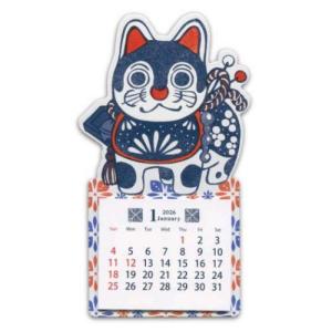 【50%OFF】磁石カレンダー 梅屋の縁起物 マグネットカレンダー 2026 Calendar アクティブコーポレーション 犬張子 令和8年暦