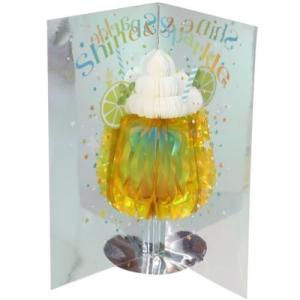 グリーティングカード ホログラム ハニカムカード クリームソーダ3 APJ メッセージカード サマーカード