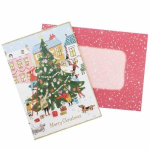 ルイーズ クリスマスカード ハンドメイドグリーティングカード クリスマスタウン APJ