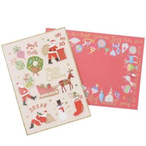 クリスマスカード ダニエルクロル ハンドメイドグリーティングカード サンタ APJ 封筒付きグリーティングカード