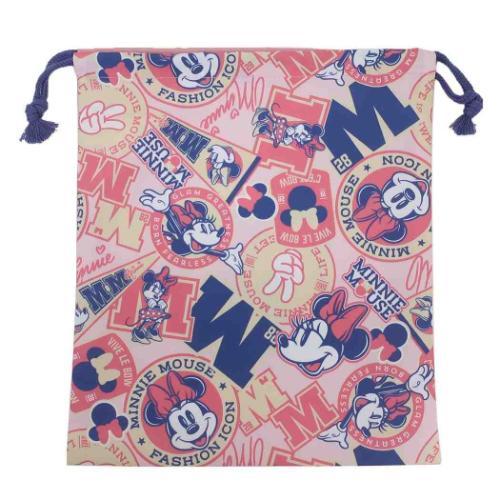 ミニーマウス きんちゃくポーチ中 巾着袋 ピンク 新入学 ディズニー キャラクター グッズ