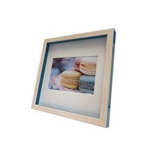 フォトフレーム マカロン フレーム Macaron frame Blue 200x200mm 美工社 22.3×22.3×2.5cm マット付き ギフト 装飾