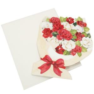 ミドリ カラー色紙 両開き リボン 花柄（33265006）【MIDORI 色紙