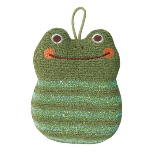 キッチンスポンジ きらきらキッチンスポンジ カエル デコレ キッチン雑貨