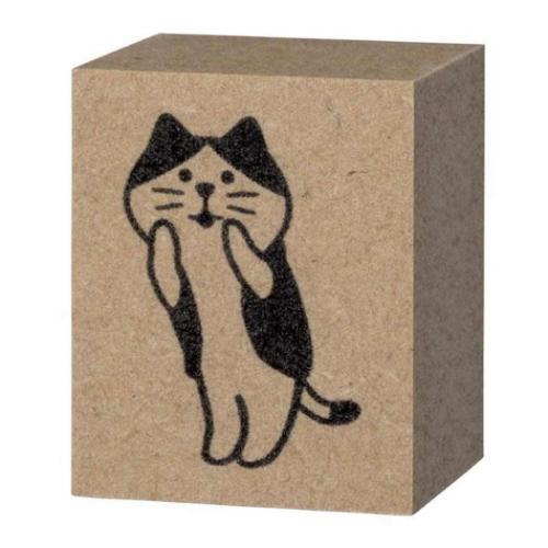 スタンプ FUKUMONOはんこ ヤッホー猫 デコレ かわいい