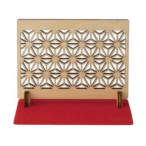 マスコット 吉祥ついたて 麻の葉紋 デコレ インテリア