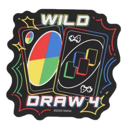 ダイカットシール UNO ウノ ダイカットステッカーミニ WILD DRAW4 エンスカイ スマホデ...