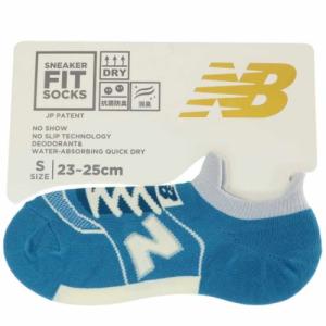 ニューバランス 女性用靴下 レディーススニーカーソックス S ブルー new balance シン NB エヌビーの商品画像