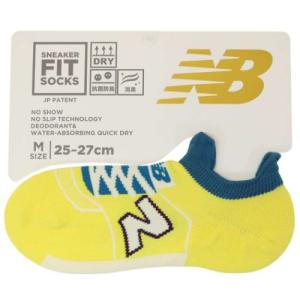 ニューバランス メンズスニーカーソックス M 男性用靴下 イエロー new balance シン NB エヌビーの商品画像