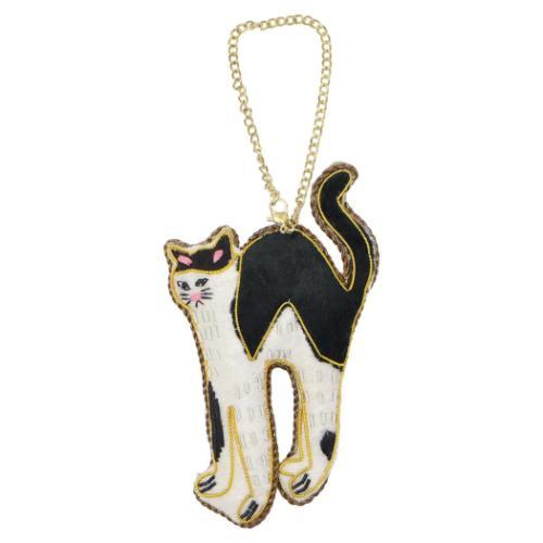 キーチャーム ザリ刺繍 ouaf ouaf＆miaou marche バッグチャーム ねこ フレンズ...