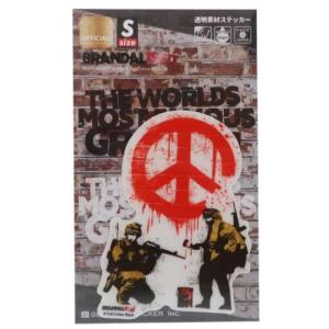 ダイカット クリア ステッカー バンクシー ビッグ シール Banksy CND Soldiers ...