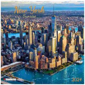 2024 Calendar TUSHITA 壁掛けカレンダー2024年 New York Sunrise 写真 風景 インテリア｜cinemacollection-yj