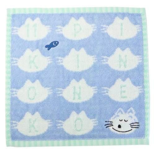 11ぴきのねこ 絵本キャラクター ミニタオル ジャガード ハンカチタオル アルファベット グッズクリ...