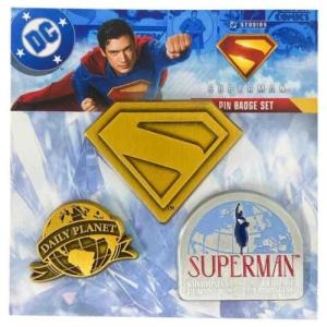ピンバッチ SUPERMAN スーパーマン ピンバッジ3個セット DCコミック