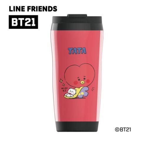 BT21 フタ付きカップ プラスチックタンブラー TATA LINE FRIENDS ジェイズプラン...