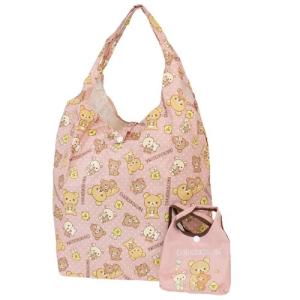 リラックマ グッズ エコバッグ サンエックス キャラクター 折りたたみショッピングバッグ ピンク