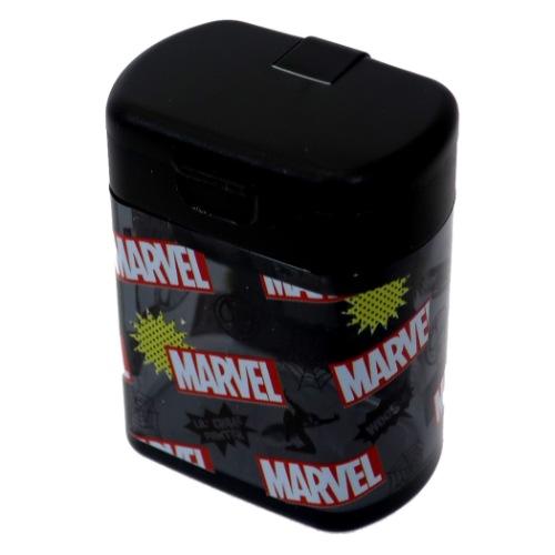 マーベル ツイン えんぴつ削り 鉛筆削り ロゴ ブラック MARVEL グッズクリスマス プレゼント...