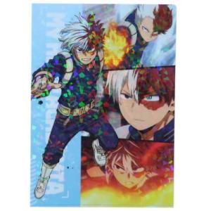 僕のヒーローアカデミア グッズ クリアフォルダー アニメキャラクター ホログラムA4シングルクリアファイル 轟焦凍 新入学 少年ジャンプ｜cinemacollection-yj