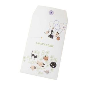 ポチ袋 ポチ袋小 3枚入 UNEVEN CATS clover 木野瀬印刷 お年玉袋 金封｜cinemacollection-yj