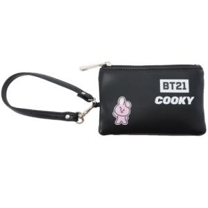 BT21 パスケース付き コインケース 定期入れ ＆ 小銭入れ COOKY LINE FRIENDS キャラクター 商品クリスマス プレゼント 福袋｜cinemacollection-yj