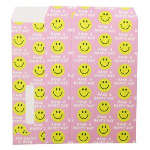 ポチ袋 長札 金封 Ｌ 3枚セット SMILE YELLOW＆PINK オクタニコーポレーション おとしだま袋 封筒 おもしろ雑貨 プレゼン バレンタインの商品画像