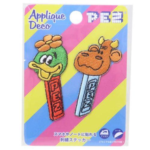 ワッペン PEZ 刺繍ステッカー お菓子パッケージ ディスペンサー 手芸用品 キャラクター