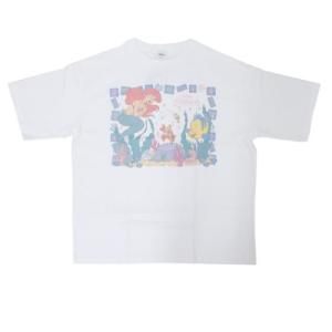 リトルマーメイド Tシャツ レディースTシャツ WH ディズニープリンセス スモールプラネット プレゼント｜cinemacollection-yj