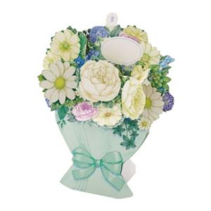 グリーティングカード フローラル FA18-1 ポップアップカード 多目的 グリーン系ブーケ 花束 サンリオ バースデーカード