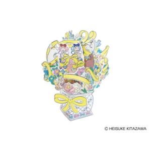 グリーティングカード ふたりぼんちゃん FR4-1 立体ダイカットカード 多目的 花びん サンリオ お誕生日 お祝い