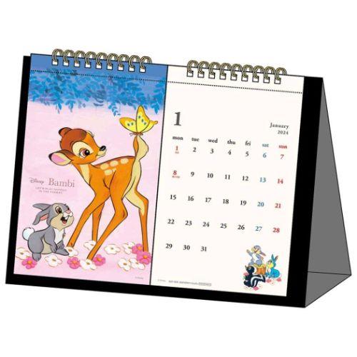 卓上カレンダー2024年 デスクカレンダー ディズニーキャラクター 2024Calendar サンス...