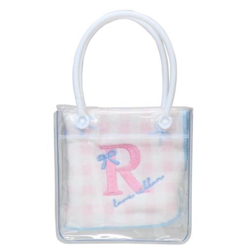 ミニタオル ミニバッグ入りイニシャルタオル R
