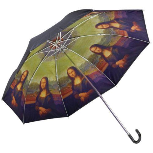 折り畳み傘 レオナルドダヴィンチ 名画折りたたみ傘 晴雨兼用 モナリザ ユーパワー AU-02522