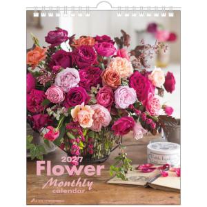 2027 Calendar 壁掛けカレンダー2027年 Flowerマンスリー スケジュール 花写真 書き込み インテリア 令和9年暦