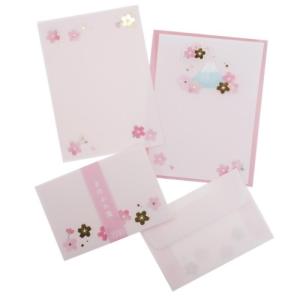 ミニレターセット まめふみ箋 桜と富士山 アクティブコーポレーション 手紙セット