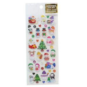 シールシート CHRISTMAS クリスマス ぷっくりドロップシール 雪だるま アクティブコーポレーション