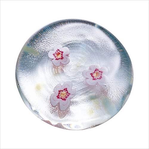 津軽びいどろ 箸置き ガラス箸置（5個セット） 春のしつらえ/梅 アデリア 直径3.5×1cm 日本...