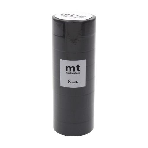 カモ井加工紙 マスキングテープ マスキングテープ mt 8巻セット 幅15mm×長さ7m マットブラ...