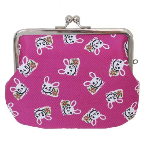 財布 ミンゲイオリヒラオヤコガマ ウサギ アミナコレクション